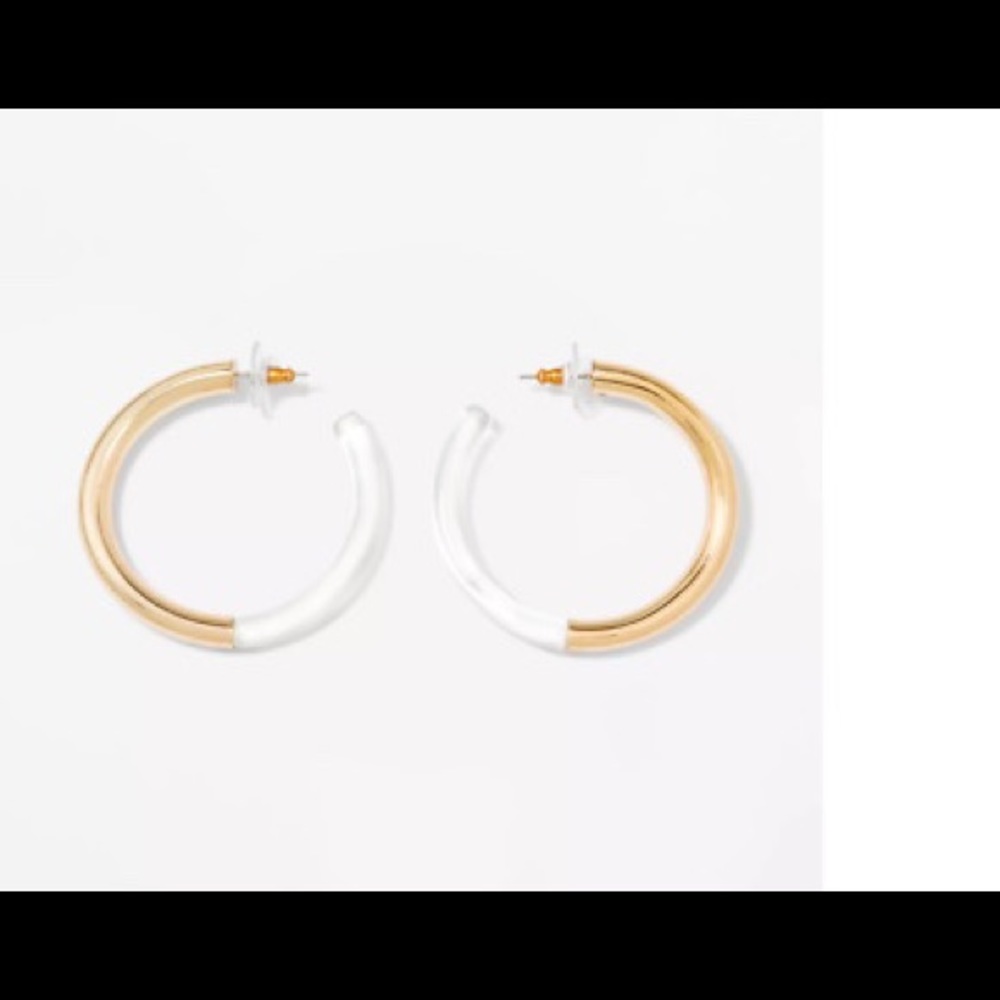 SUGARFIX by Baublebar acrylic and gold hoops!